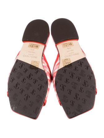 Jimmy Choo Leather Printed Slides