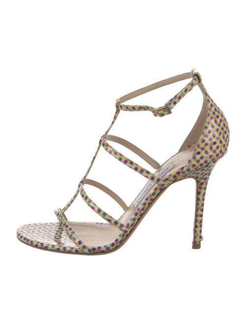 Jimmy Choo Patent Leather Printed Gladiator Sandals