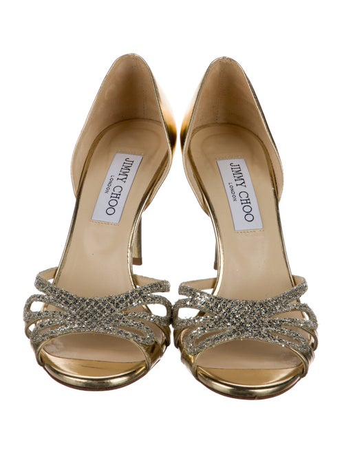 Jimmy Choo Patent Leather Cutout Accent Sandals