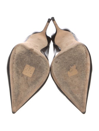 Jimmy Choo Patent Leather Crystal Embellishments Mules