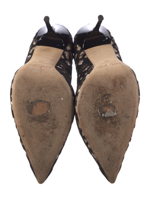Jimmy Choo Suede Lasercut Accents Pumps