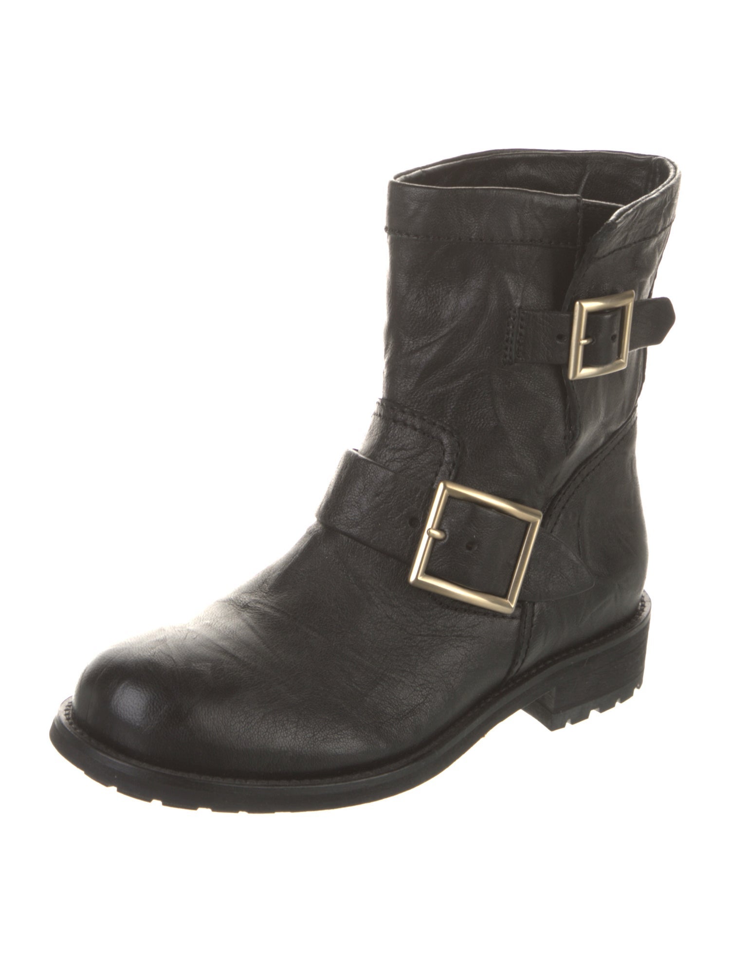 Jimmy Choo Leather Moto Boots