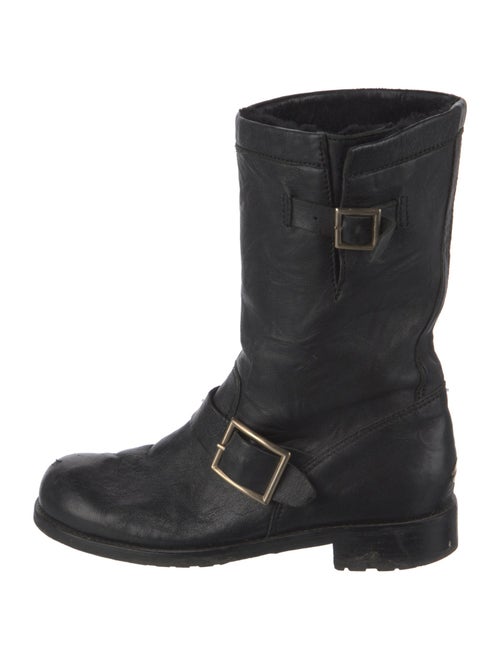 Jimmy Choo Leather Moto Boots