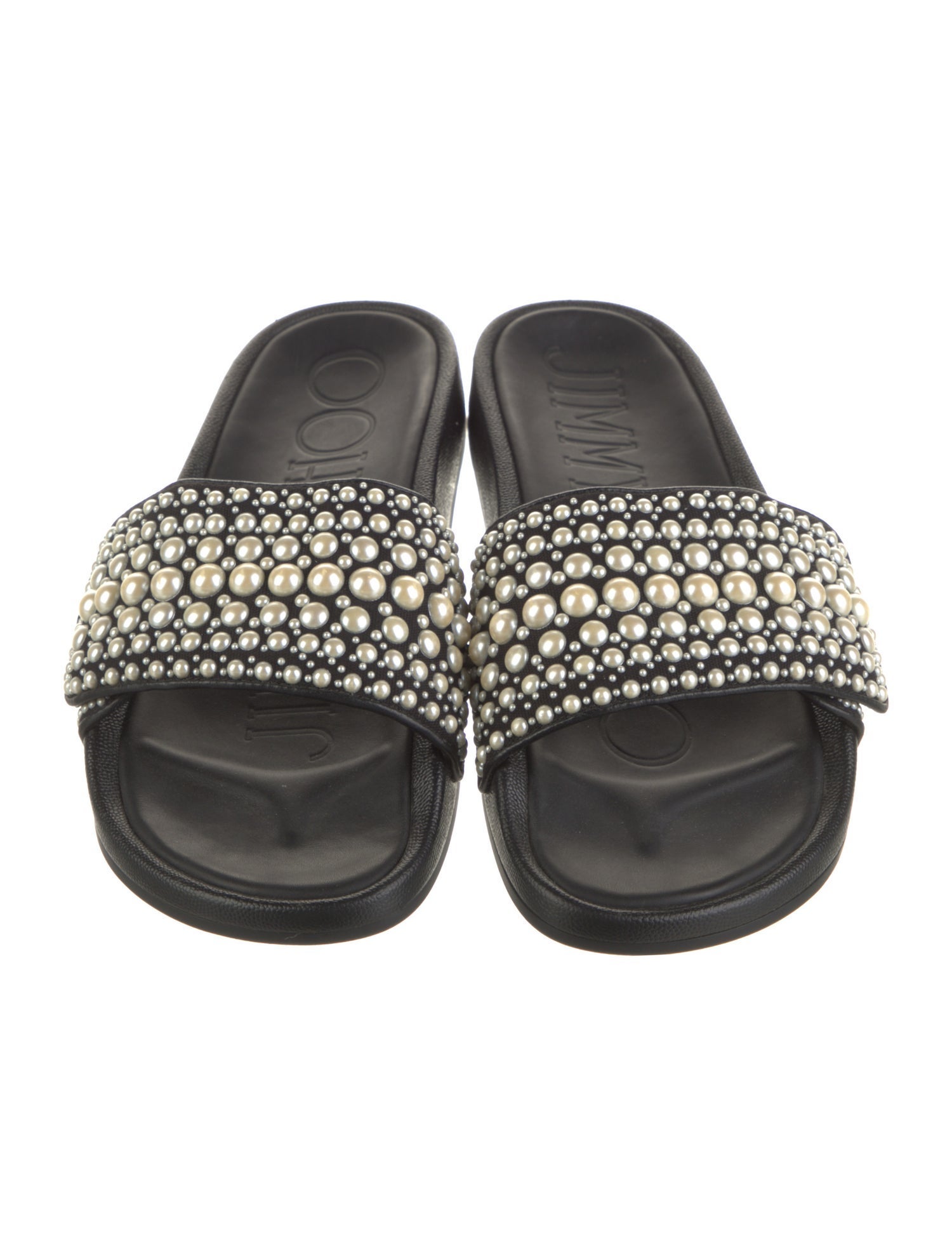Jimmy Choo Leather Printed Slides