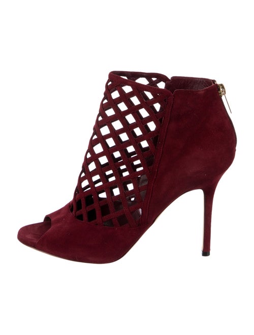 Jimmy Choo Suede Cutout Accent Lace-Up Boots