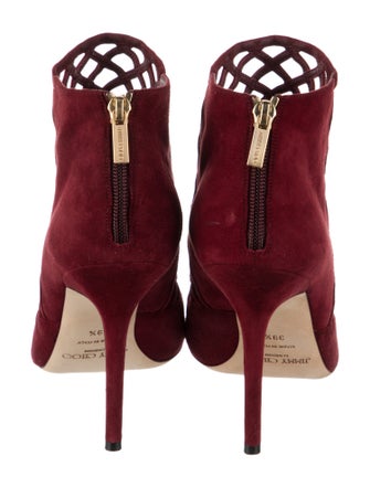 Jimmy Choo Suede Cutout Accent Lace-Up Boots