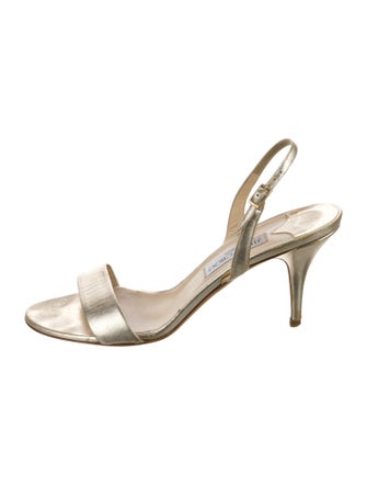 Jimmy Choo Leather Slingback Sandals