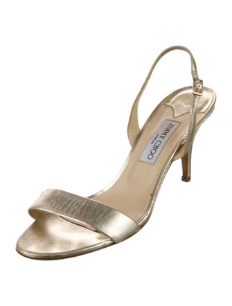 Jimmy Choo Leather Slingback Sandals