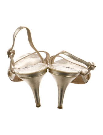 Jimmy Choo Leather Slingback Sandals