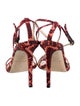 Jimmy Choo Animal Print T-Strap Sandals