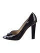 Jimmy Choo Patent Leather Cutout Accent Pumps