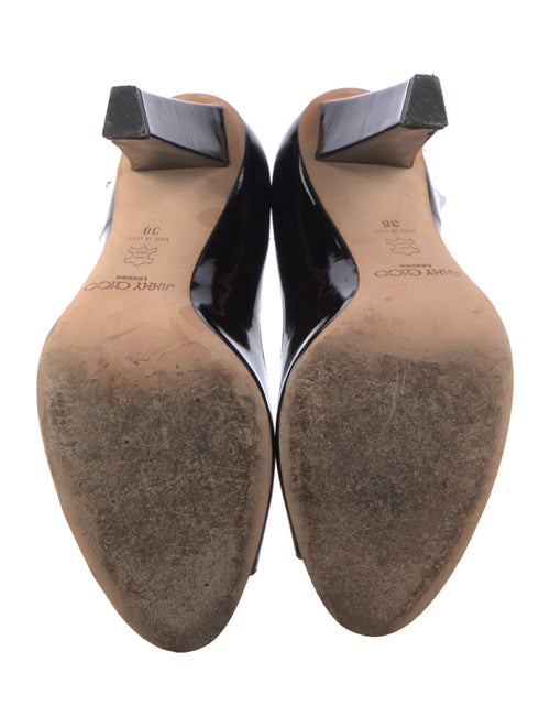 Jimmy Choo Patent Leather Cutout Accent Pumps