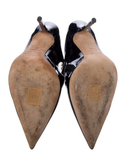 Jimmy Choo Patent Leather Crystal Embellishments Mules