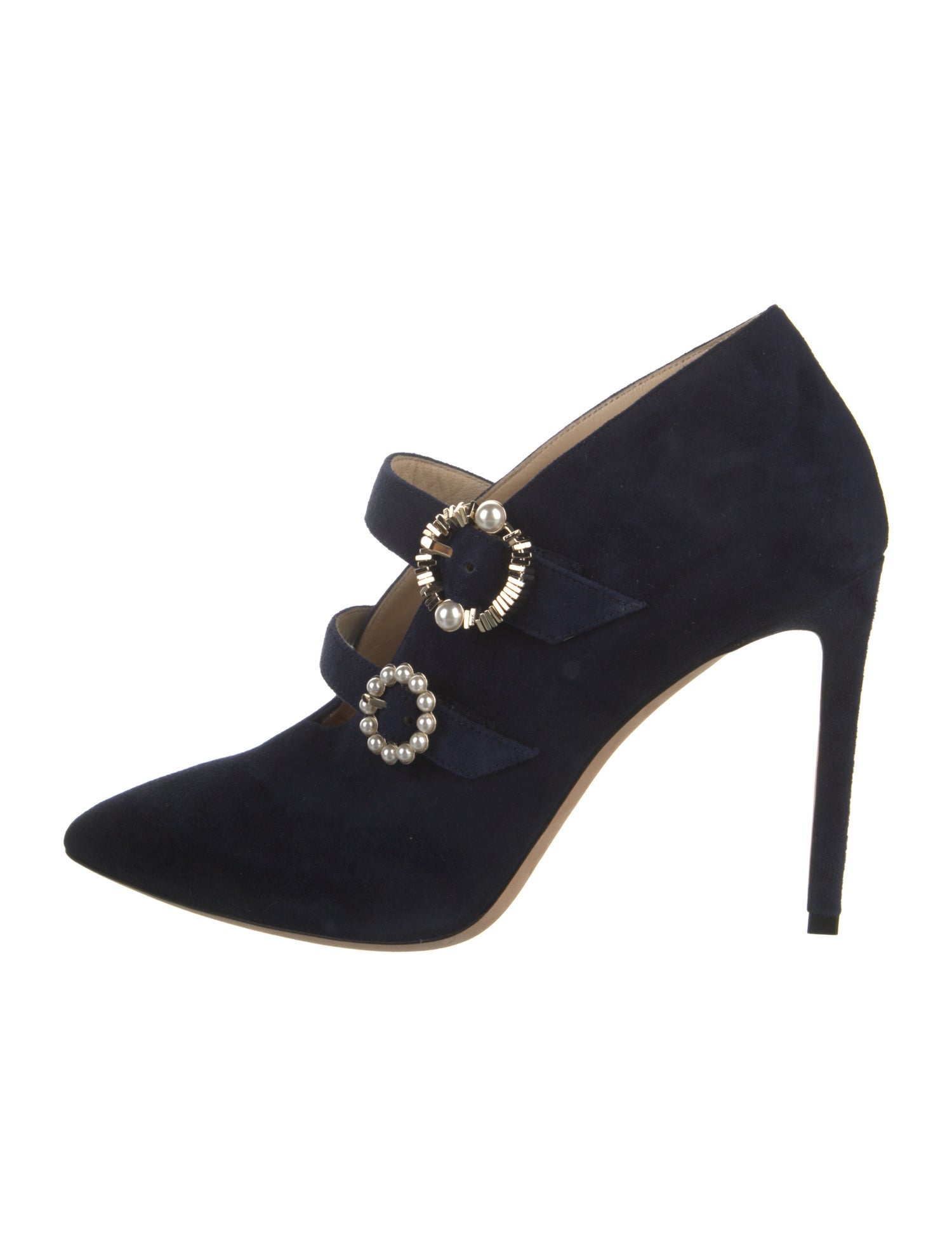 Jimmy Choo Suede Crystal Embellishments Pumps