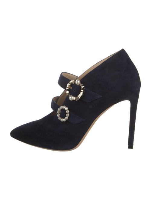 Jimmy Choo Suede Crystal Embellishments Pumps