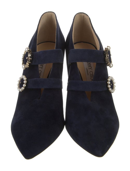 Jimmy Choo Suede Crystal Embellishments Pumps