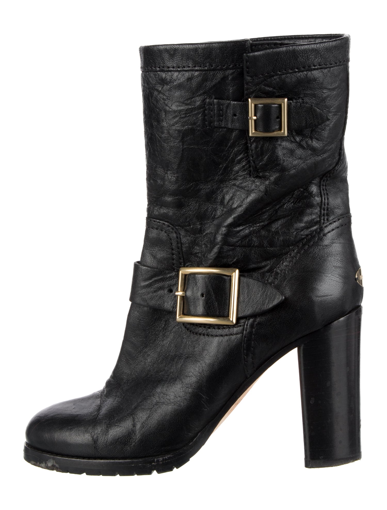 Jimmy Choo Leather Moto Boots