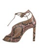 Jimmy Choo Snakeskin Animal Print T-Strap Pumps