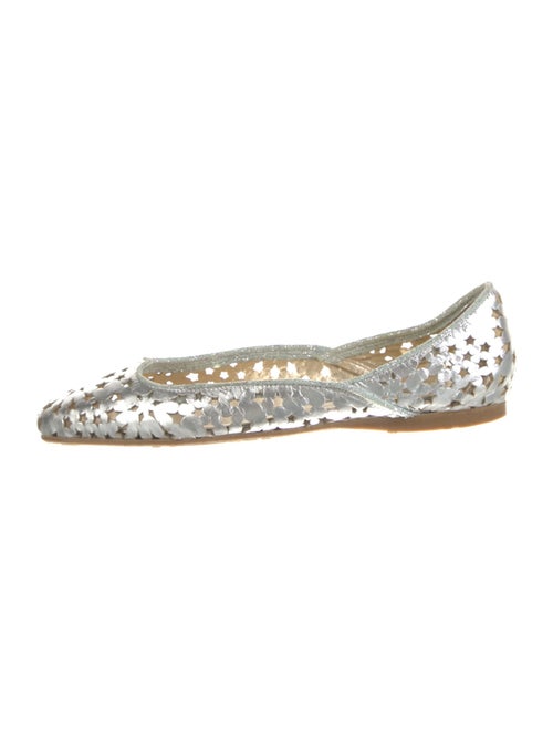 Jimmy Choo Leather Lasercut Accents Ballet Flats