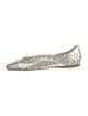Jimmy Choo Leather Lasercut Accents Ballet Flats