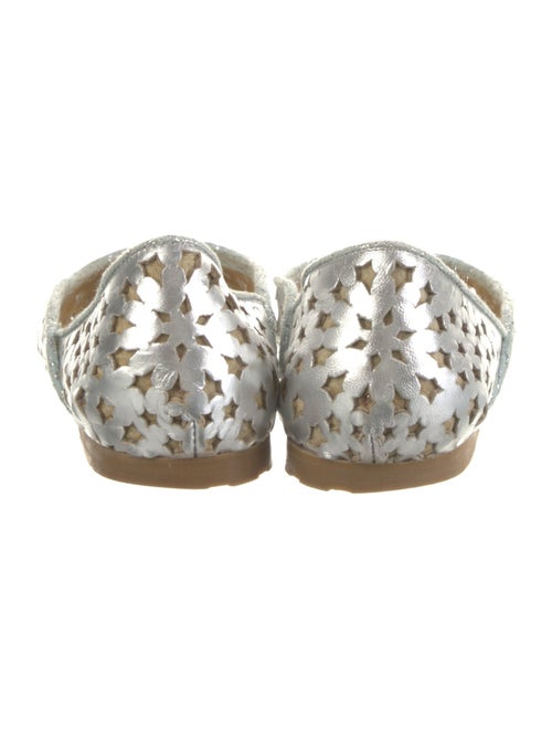 Jimmy Choo Leather Lasercut Accents Ballet Flats