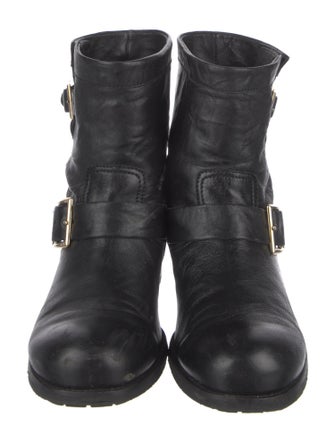 Jimmy Choo Leather Moto Boots