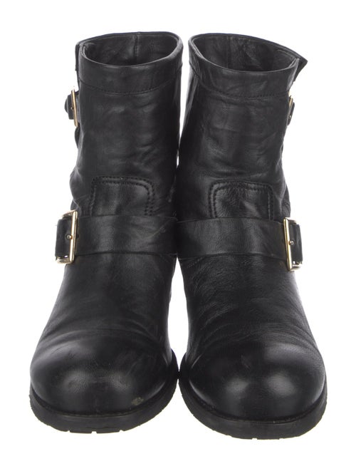 Jimmy Choo Leather Moto Boots