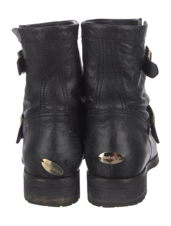 Jimmy Choo Leather Moto Boots