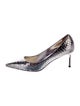 Jimmy Choo Embossed Leather Animal Print Pumps