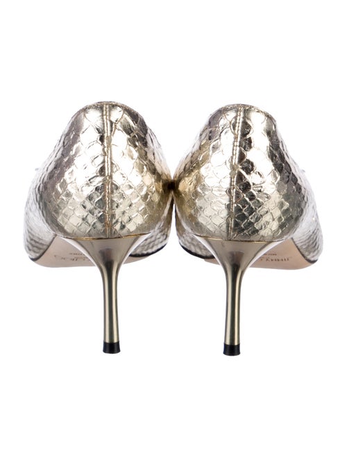 Jimmy Choo Embossed Leather Animal Print Pumps