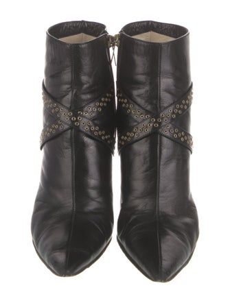 Jimmy Choo Leather Chain-Link Accents Boots