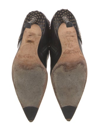 Jimmy Choo Leather Chain-Link Accents Boots