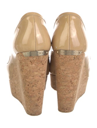 Jimmy Choo Patent Leather Colorblock Pattern Pumps