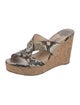 Jimmy Choo Leather Animal Print Espadrilles