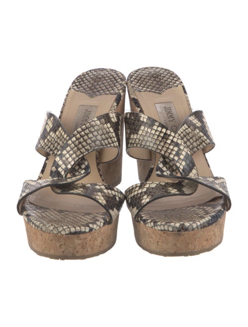 Jimmy Choo Leather Animal Print Espadrilles