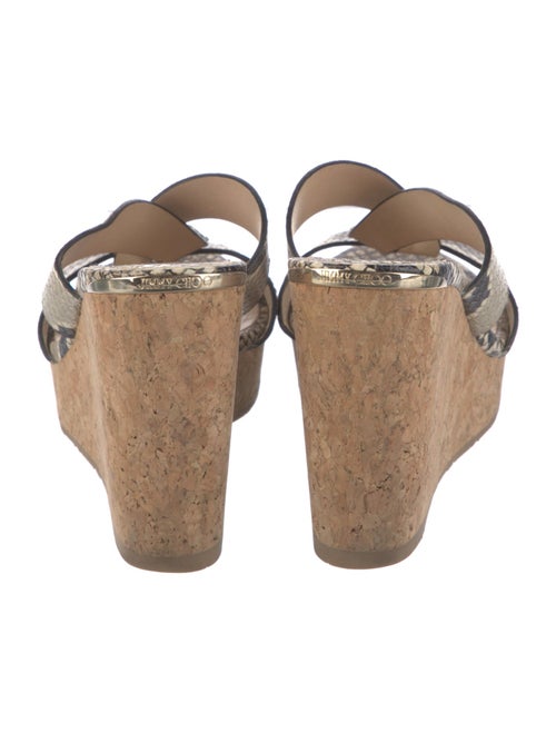 Jimmy Choo Leather Animal Print Espadrilles