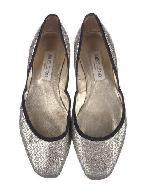 Jimmy Choo Glitter Animal Print D'Orsay Flats