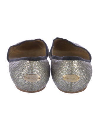 Jimmy Choo Glitter Animal Print D'Orsay Flats