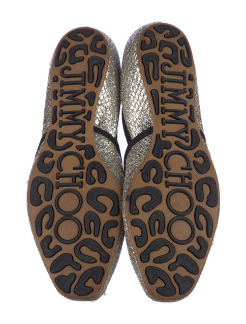 Jimmy Choo Glitter Animal Print D'Orsay Flats