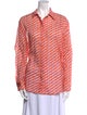 Jimmy Choo Printed Long Sleeve Button-Up Top