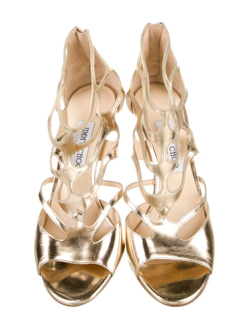 Jimmy Choo Leather Cutout Accent Sandals