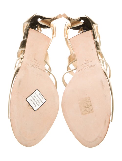 Jimmy Choo Leather Cutout Accent Sandals