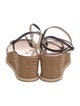 Jimmy Choo Leather Braided Accents Espadrilles