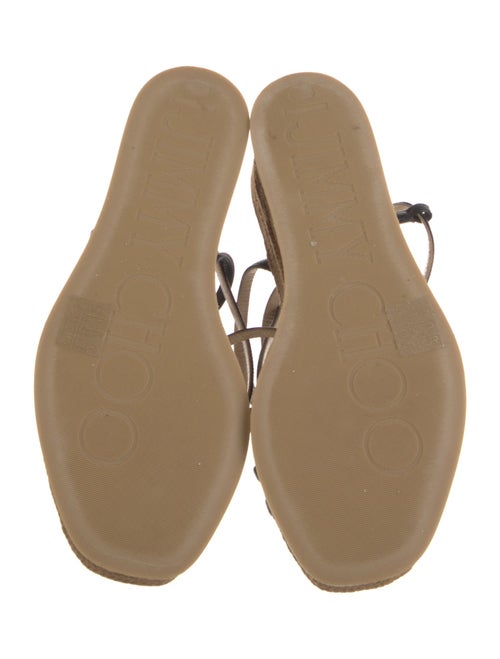 Jimmy Choo Leather Braided Accents Espadrilles