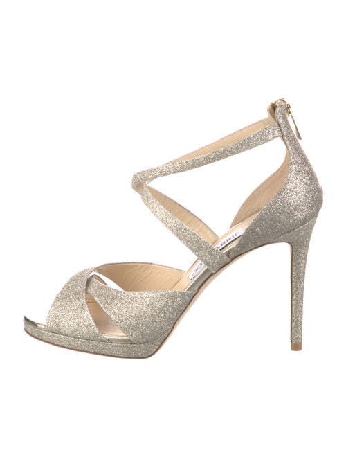 Jimmy Choo Glitter Glitter Accents Sandals
