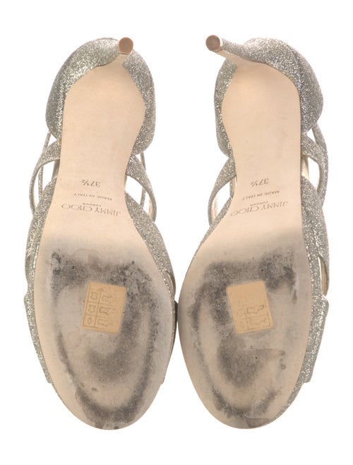 Jimmy Choo Glitter Glitter Accents Sandals