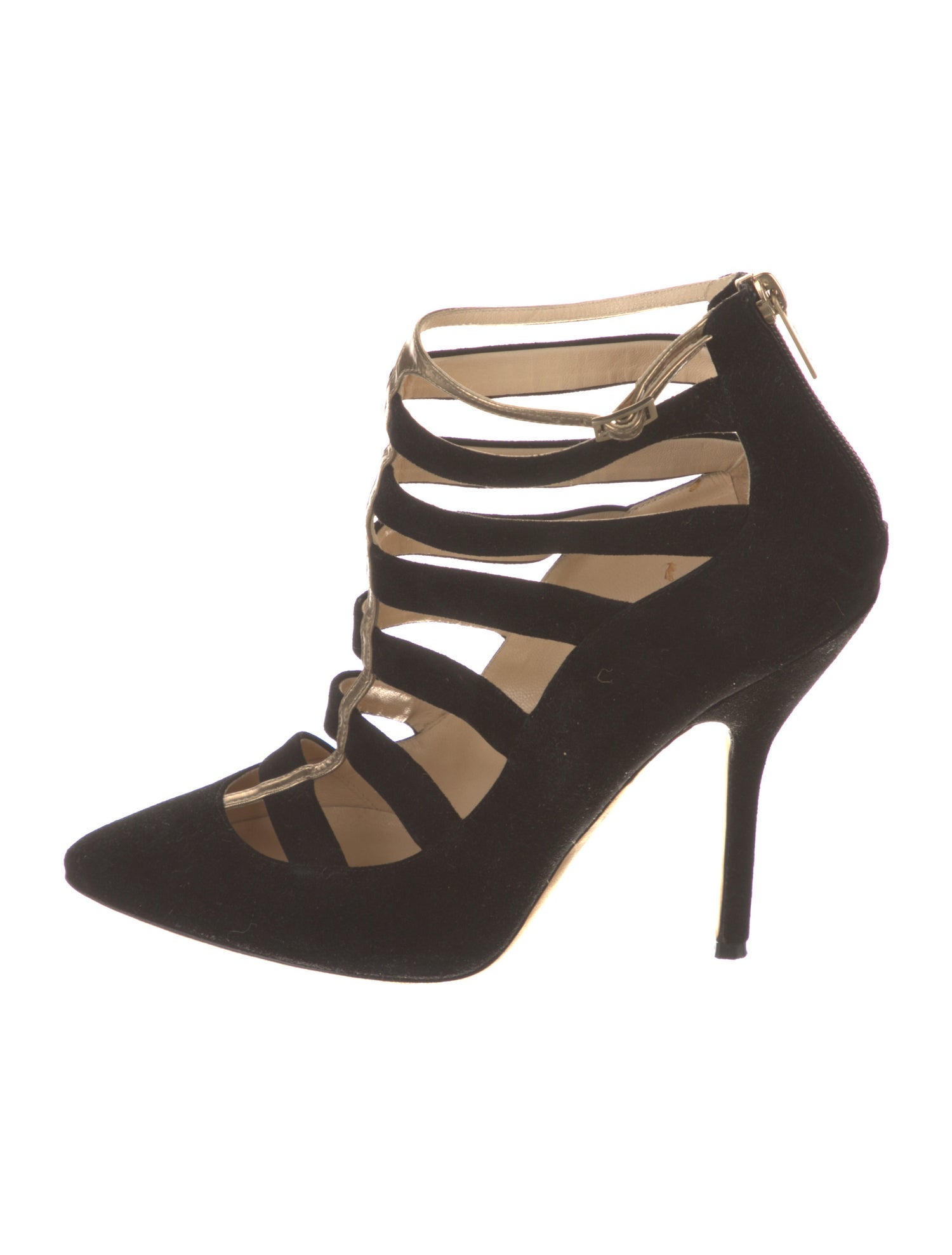 Jimmy Choo Suede Cutout Accent Pumps