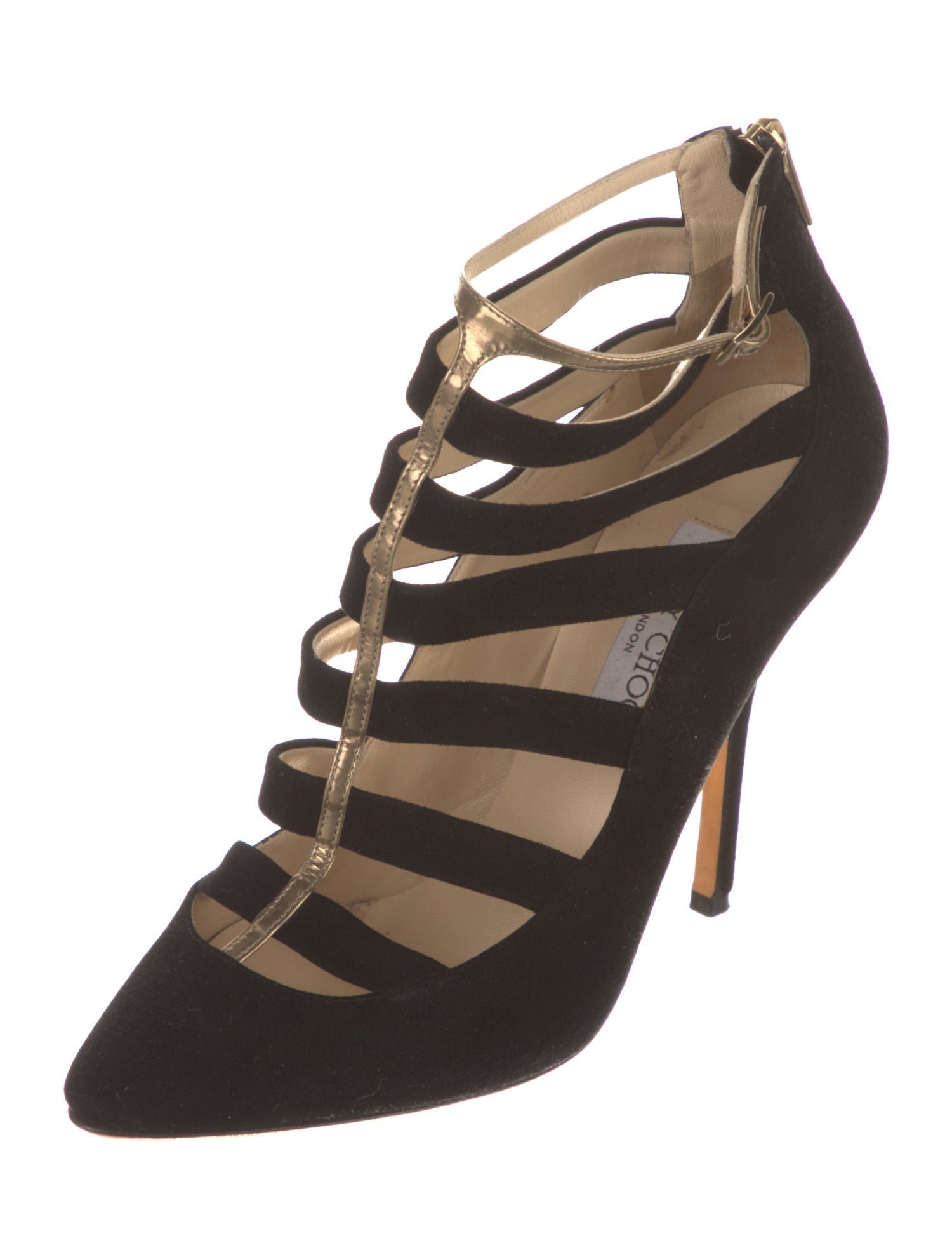 Jimmy Choo Suede Cutout Accent Pumps