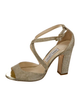 Jimmy Choo Glitter Accents Sandals
