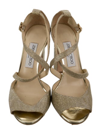 Jimmy Choo Glitter Accents Sandals
